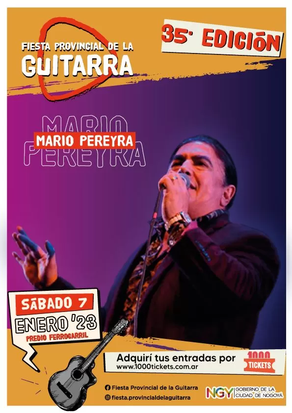  35° Fiesta Provincial de la Guitarra - SABADO - VENTA SOLO EN EL PREDIO