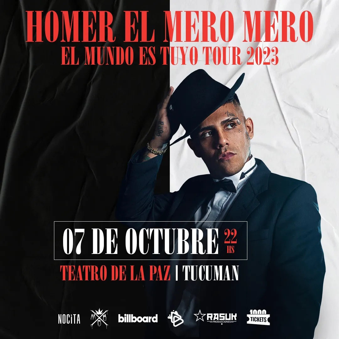 NUEVA FECHA - HOMER EL MERO MERO EN TUCUMÁN - TOUR 2023