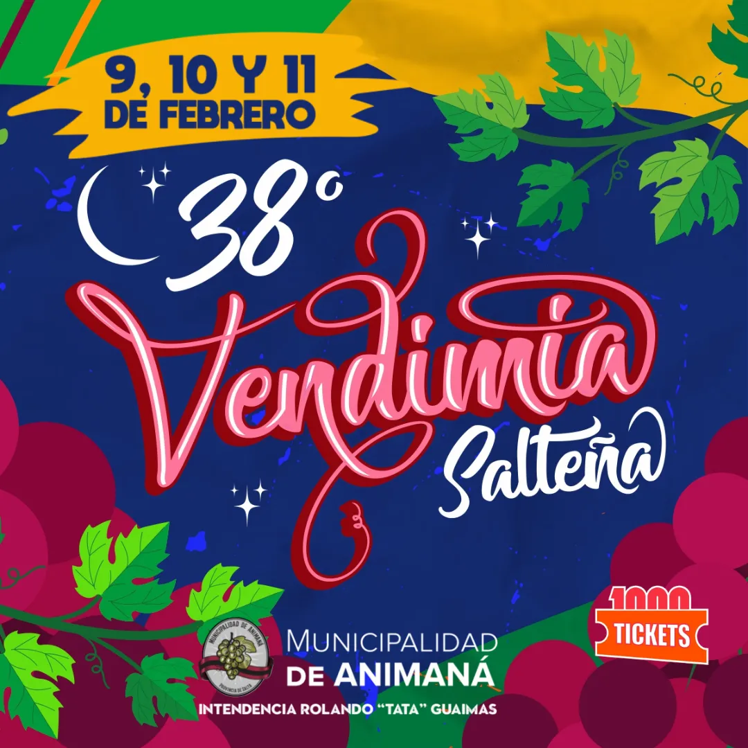 38° VENDIMIA SALTEÑA - VENTA SOLO EN EL PREDIO